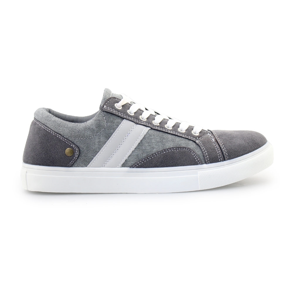 Ανδρικά sneakers με λευκά κορδόνια Γκρι