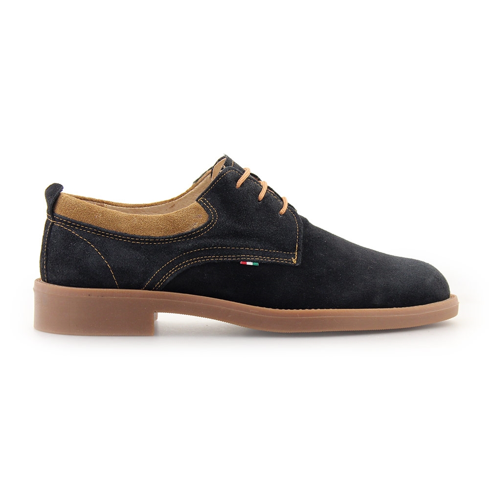 Ανδρικά δερμάτινα loafers καστόρινα Μαύρο