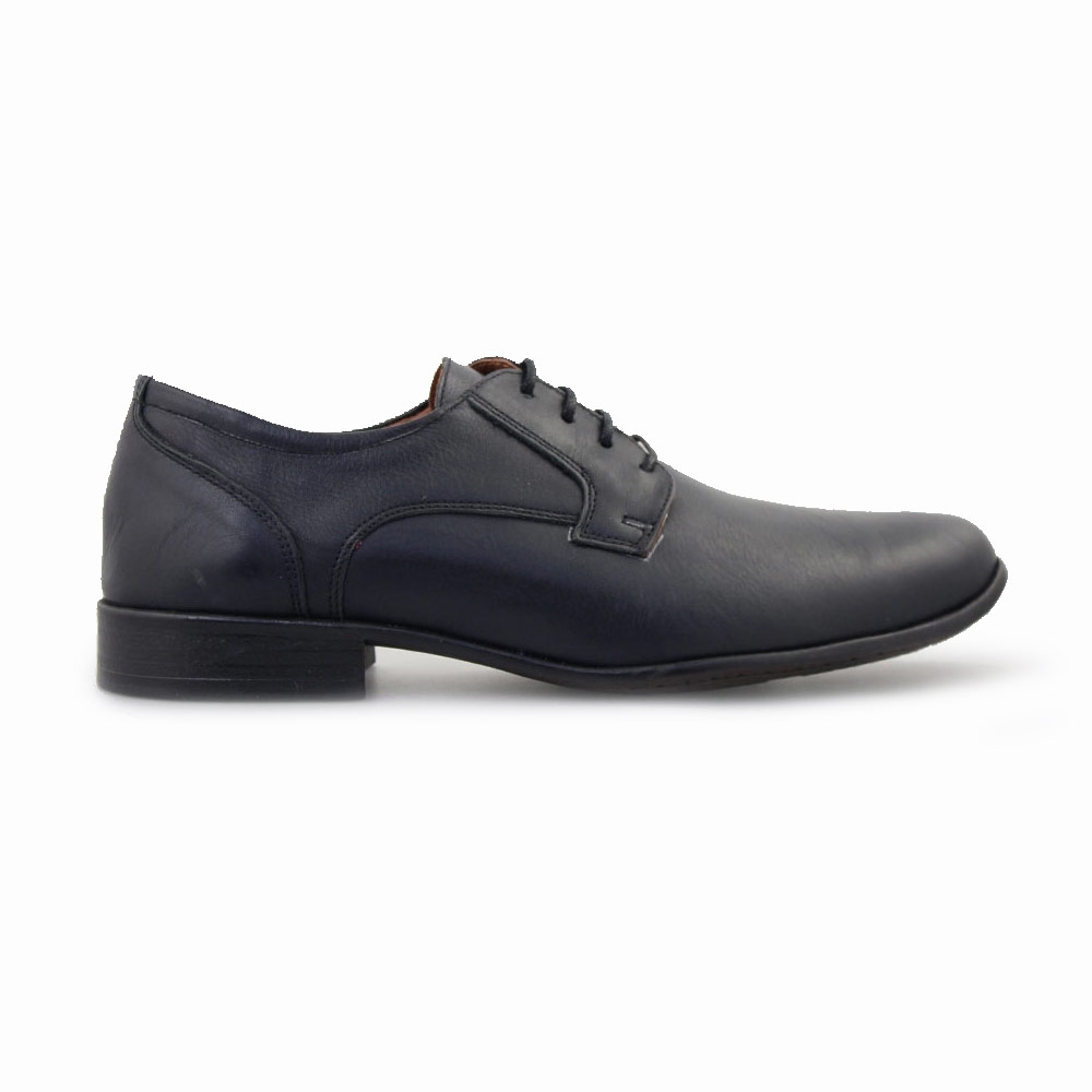 Ανδρικά δερμάτινα loafers σε τετράγωνη γραμμή Μαύρο