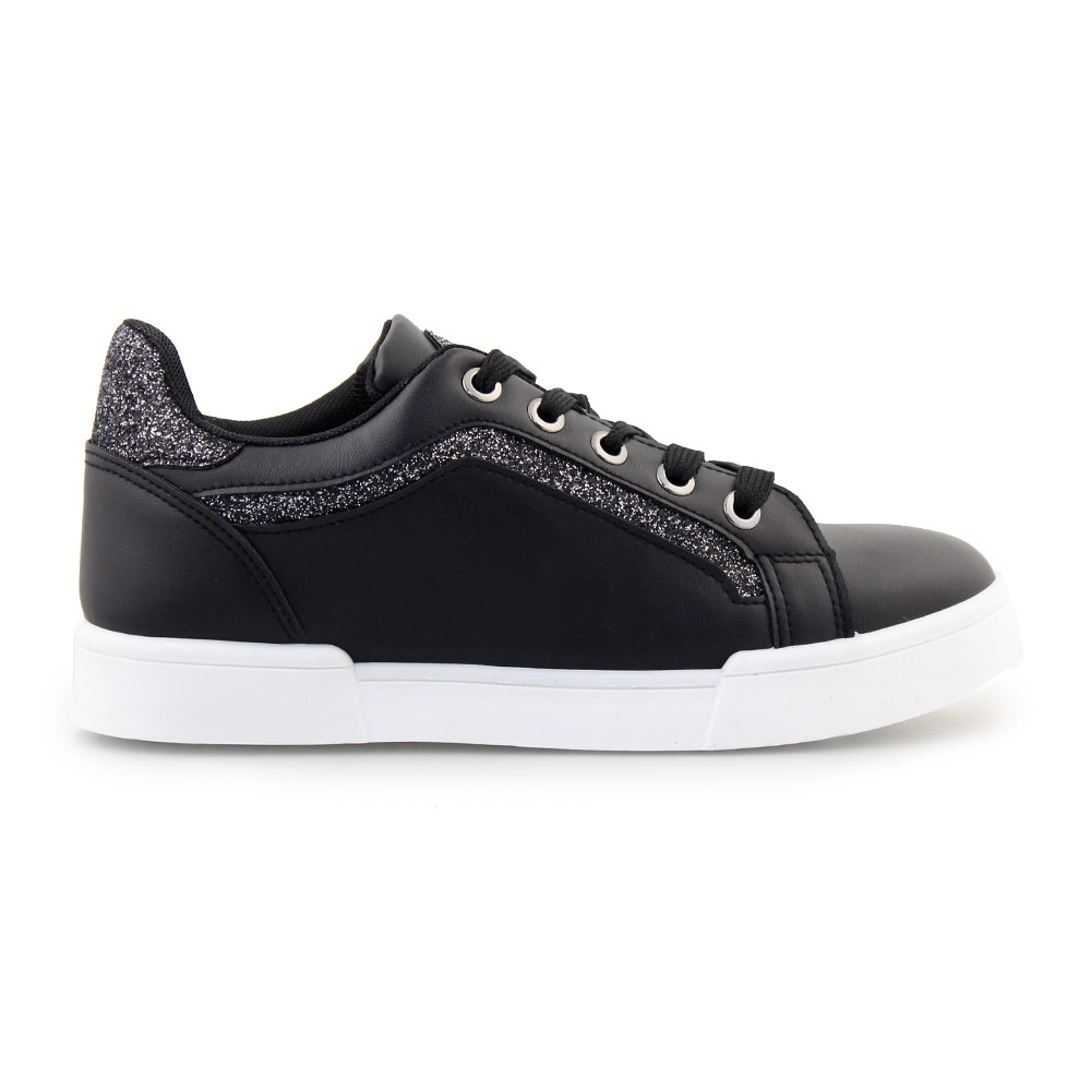 Γυναικεία sneakers με glitter Μαύρο