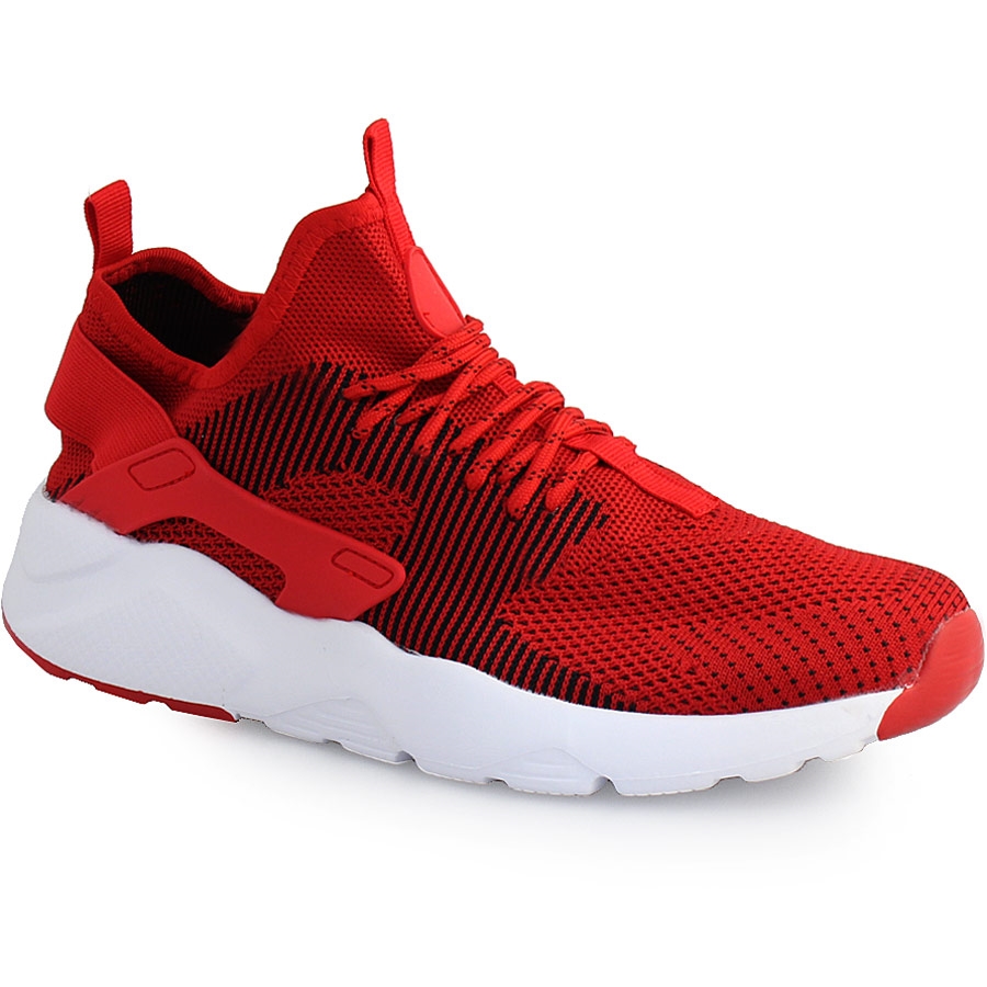 Ανδρικά sneakers με λάστιχο στο πίσω μέρος Κόκκινο