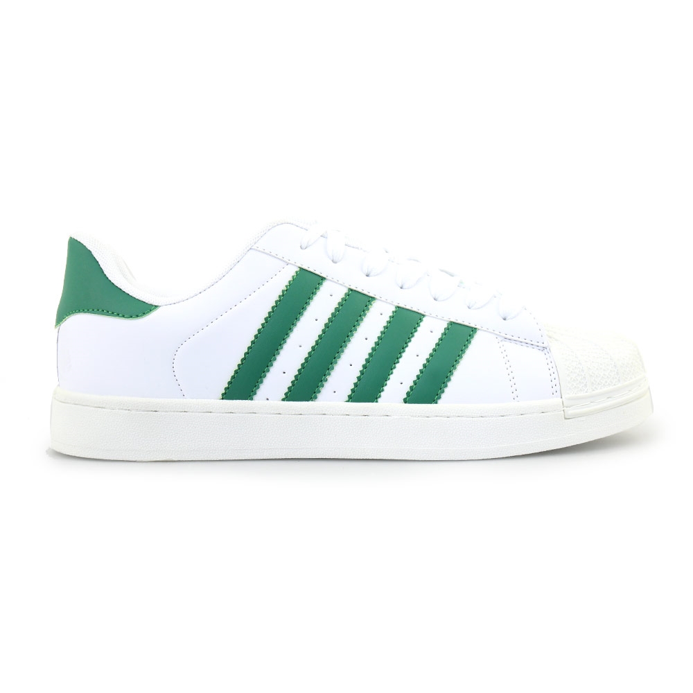 Ανδρικά sneakers με ρίγες Λευκό/Πράσινο