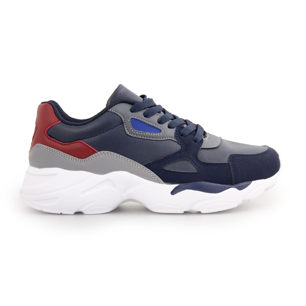 Ανδρικά sneakers με ανάγλυφες λεπτομέρειες Μπλε