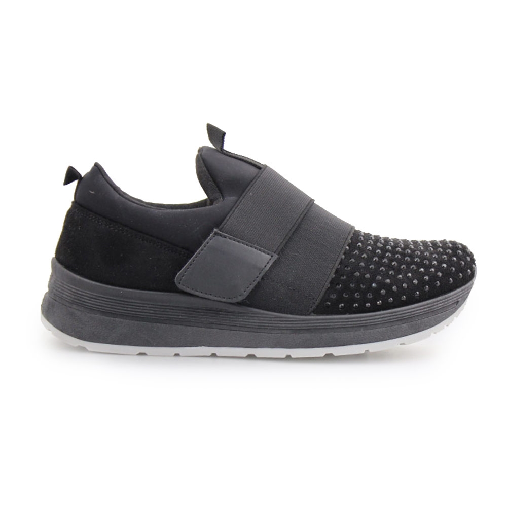 Γυναικεία sneakers με strass Μαύρο