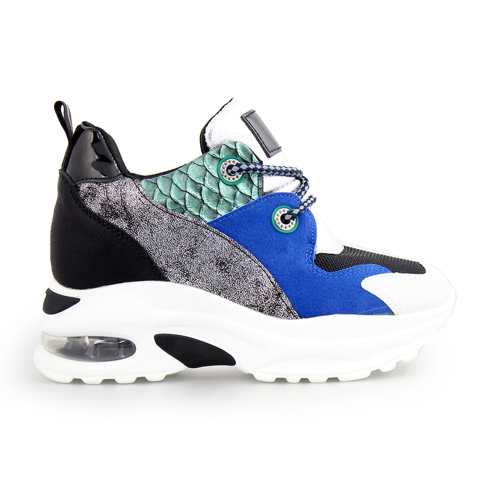 Γυναικεία sneakers με μεταλλιζέ λεπτομέρειες Multi