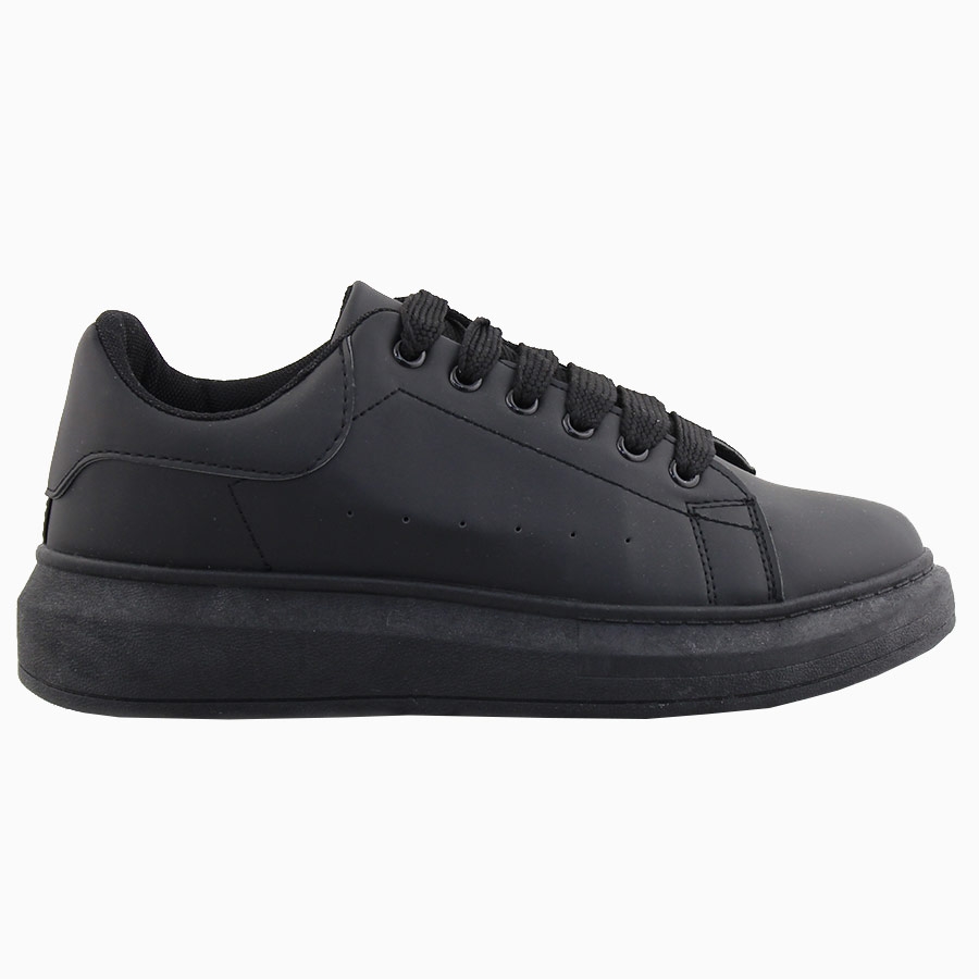 Ανδρικά sneakers μονόχρωμα με λεπτομέρεια Μαύρο