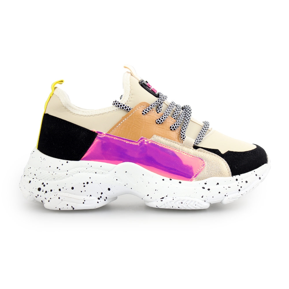 Γυναικεία sneakers με λεπτομέρειες Μπεζ