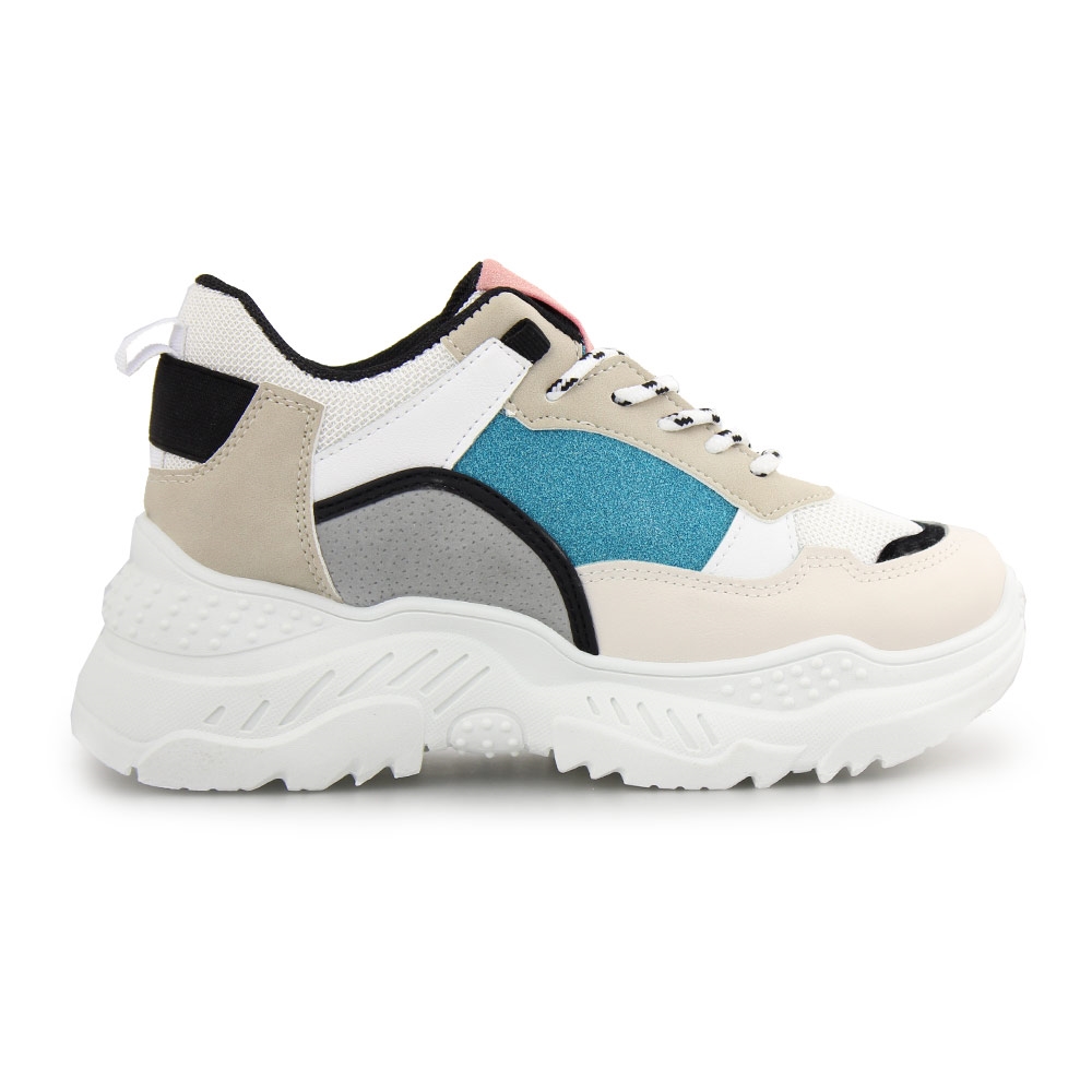 Γυναικεία sneakers πολύχρωμα Λευκό/Πράσινο