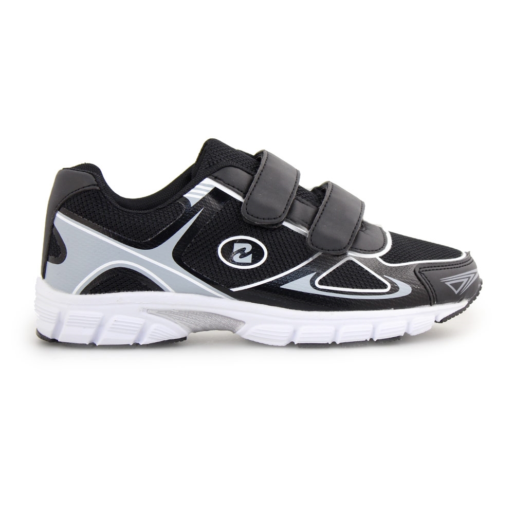 Γυναικεία sneakers με αυτοκόλλητα Μαύρο/Λευκό
