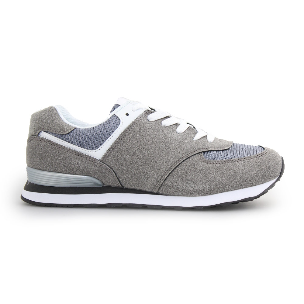 Ανδρικά sneakers με ανάγλυφες λεπτομέρειες Γκρι