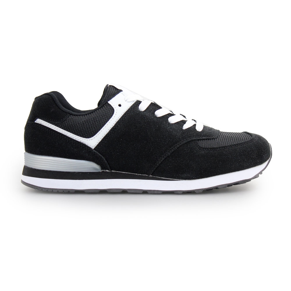 Ανδρικά sneakers με ανάγλυφες λεπτομέρειες Μαύρο