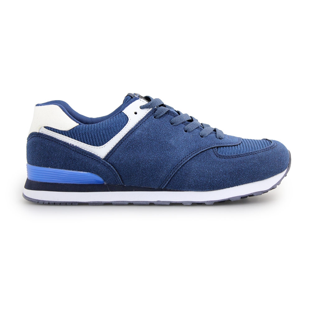 Ανδρικά sneakers με ανάγλυφες λεπτομέρειες Navy