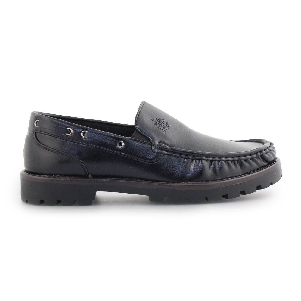Ανδρικά loafers με τρακτερωτή σόλα Μαύρο