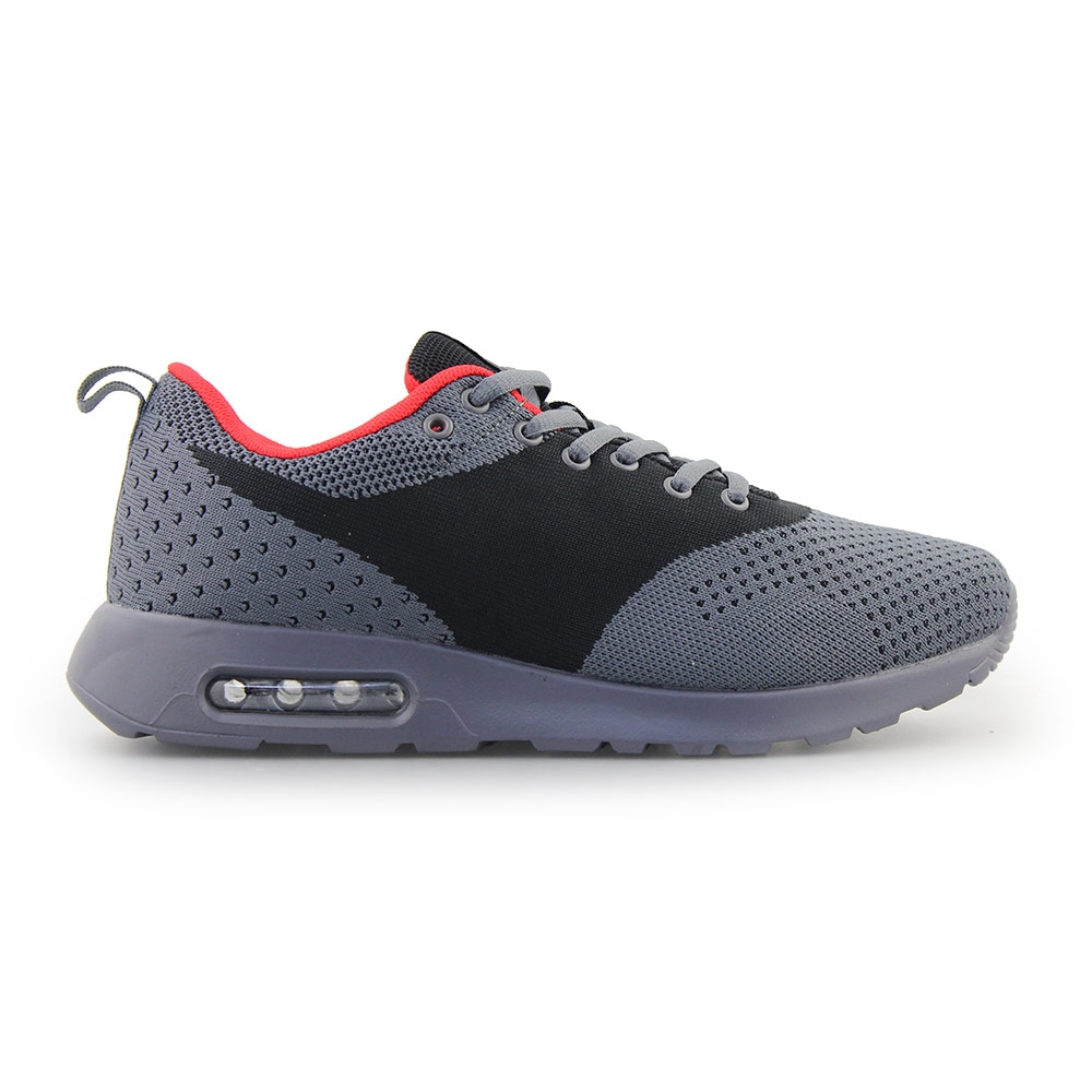 Ανδρικά Sneakers με πλεκτό σχέδιο και αερόσολα Γκρι/Μαύρο