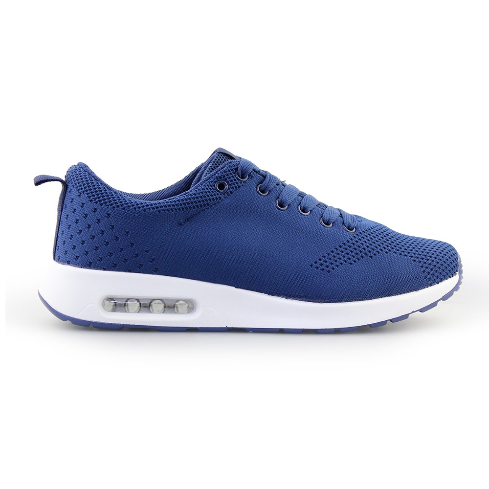 Ανδρικά Sneakers με πλεκτό σχέδιο και αερόσολα Μπλε/Λευκό