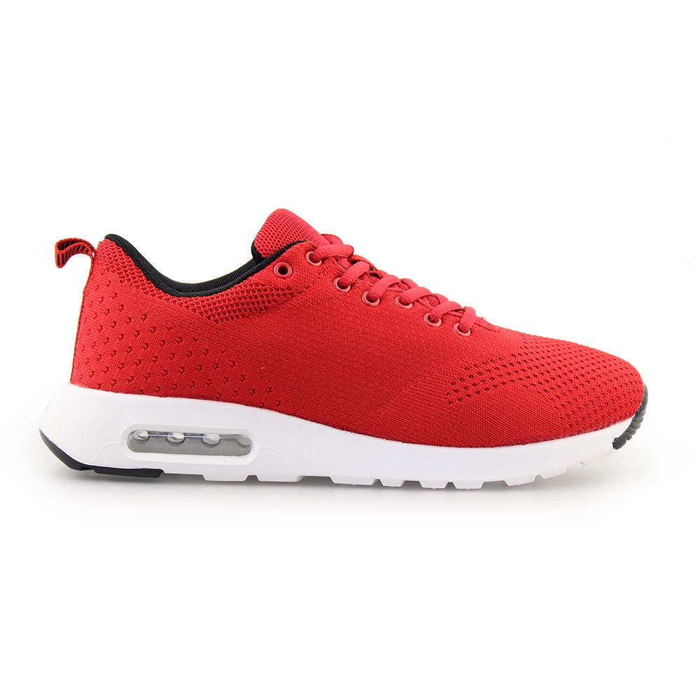 Ανδρικά Sneakers με πλεκτό σχέδιο και αερόσολα Κόκκινο/Λευκό