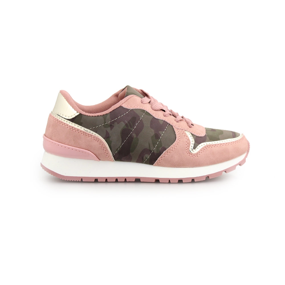 Παιδικά sneakers με κορδόνια και λεπτομέρειες Ροζ/Παραλλαγής