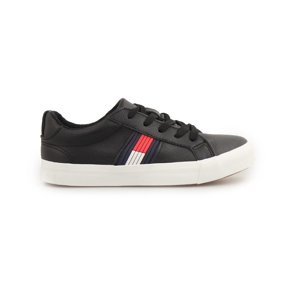Παιδικά sneakers με δίχρωμη λεπτομέρεια στο πλάι Μαύρο