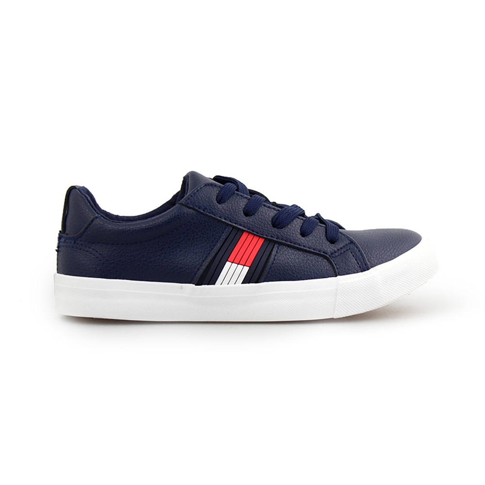 Παιδικά sneakers με δίχρωμη λεπτομέρεια στο πλάι Navy