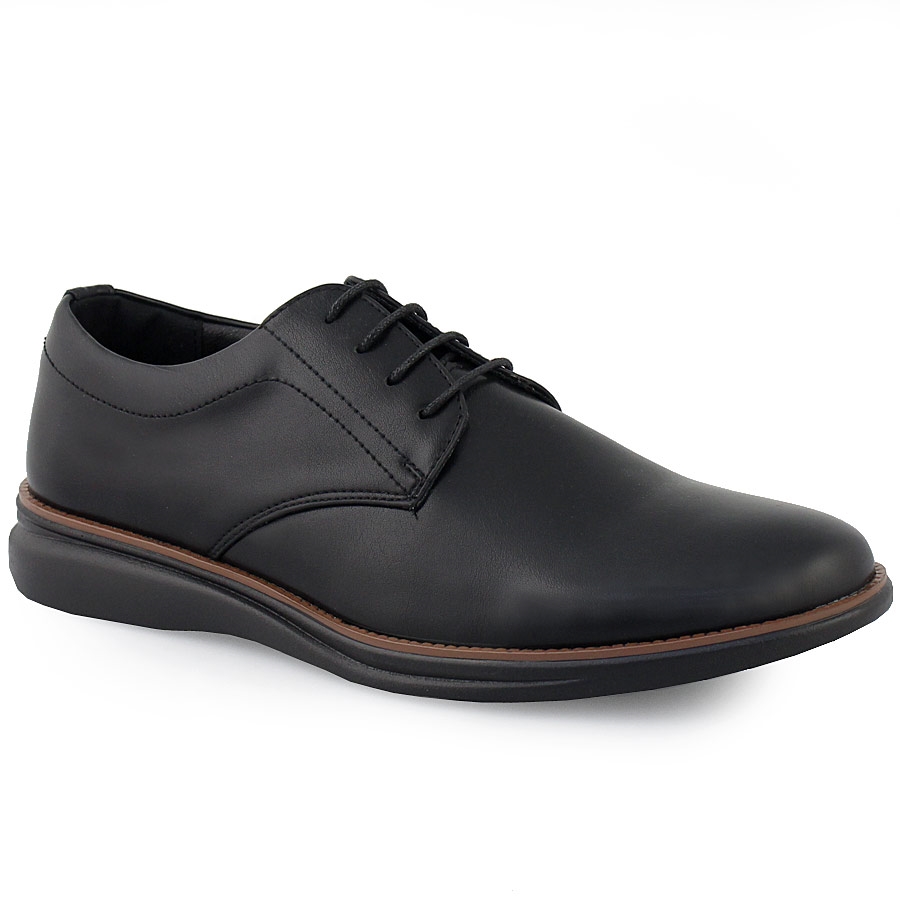 Ανδρικά loafers με ταμπά ρίγα στη σόλα Μαύρο