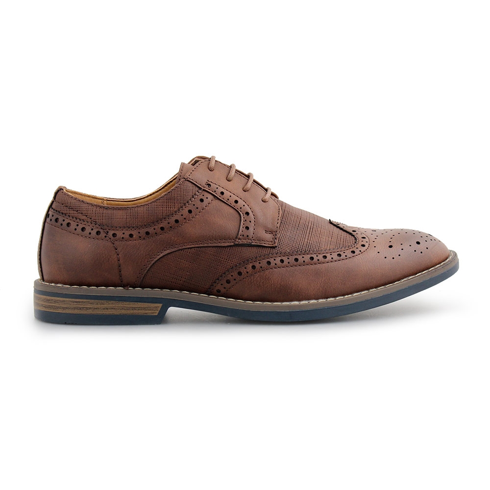 Ανδρικά loafers με περφορέ σχέδιο Καφέ