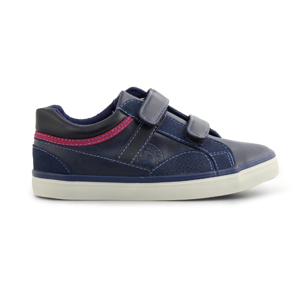 Παιδικά sneakers με αυτοκόλλητα και λεπτομέρειες Navy