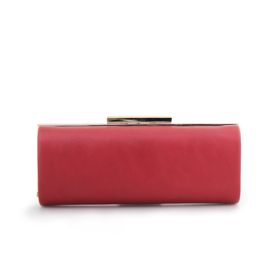 Γυναικείοι φάκελοι clutch μονόχρωμοι Κόκκινο