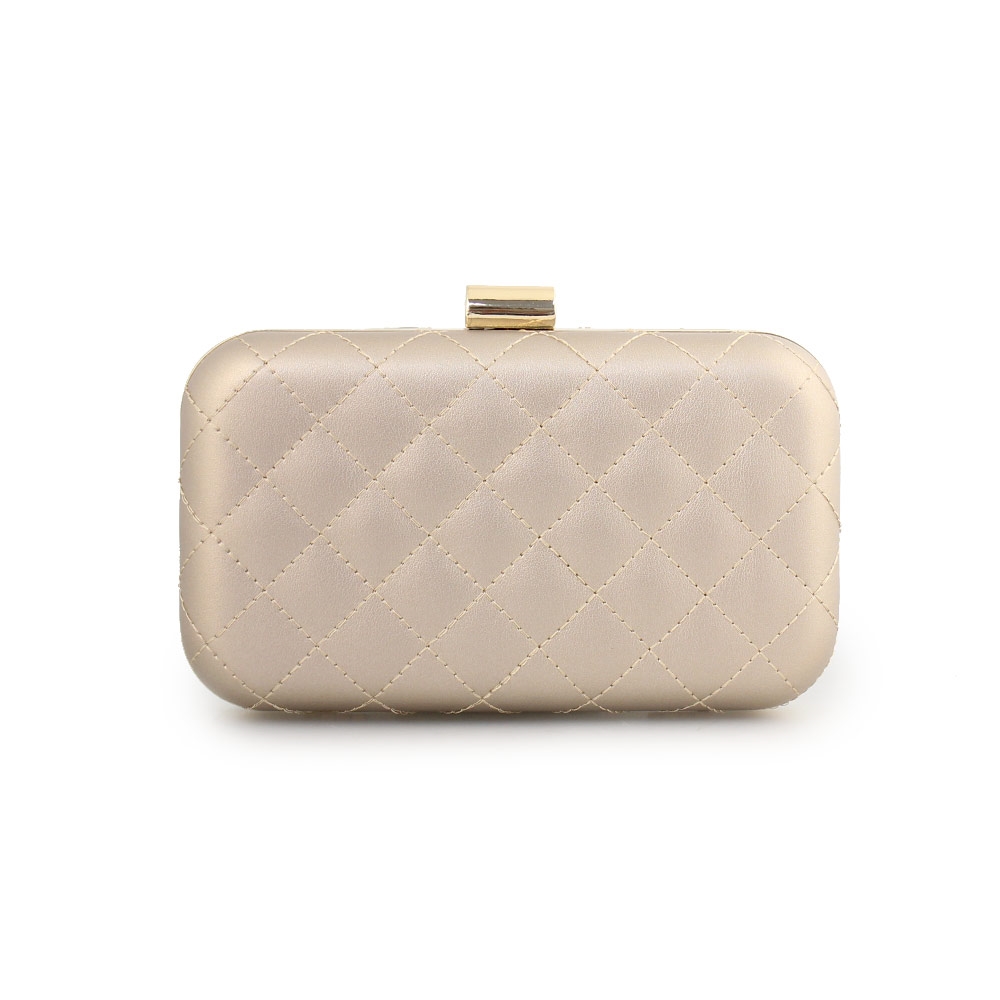 Γυναικείοι φάκελοι clutch καπιτονέ Πλατίνα