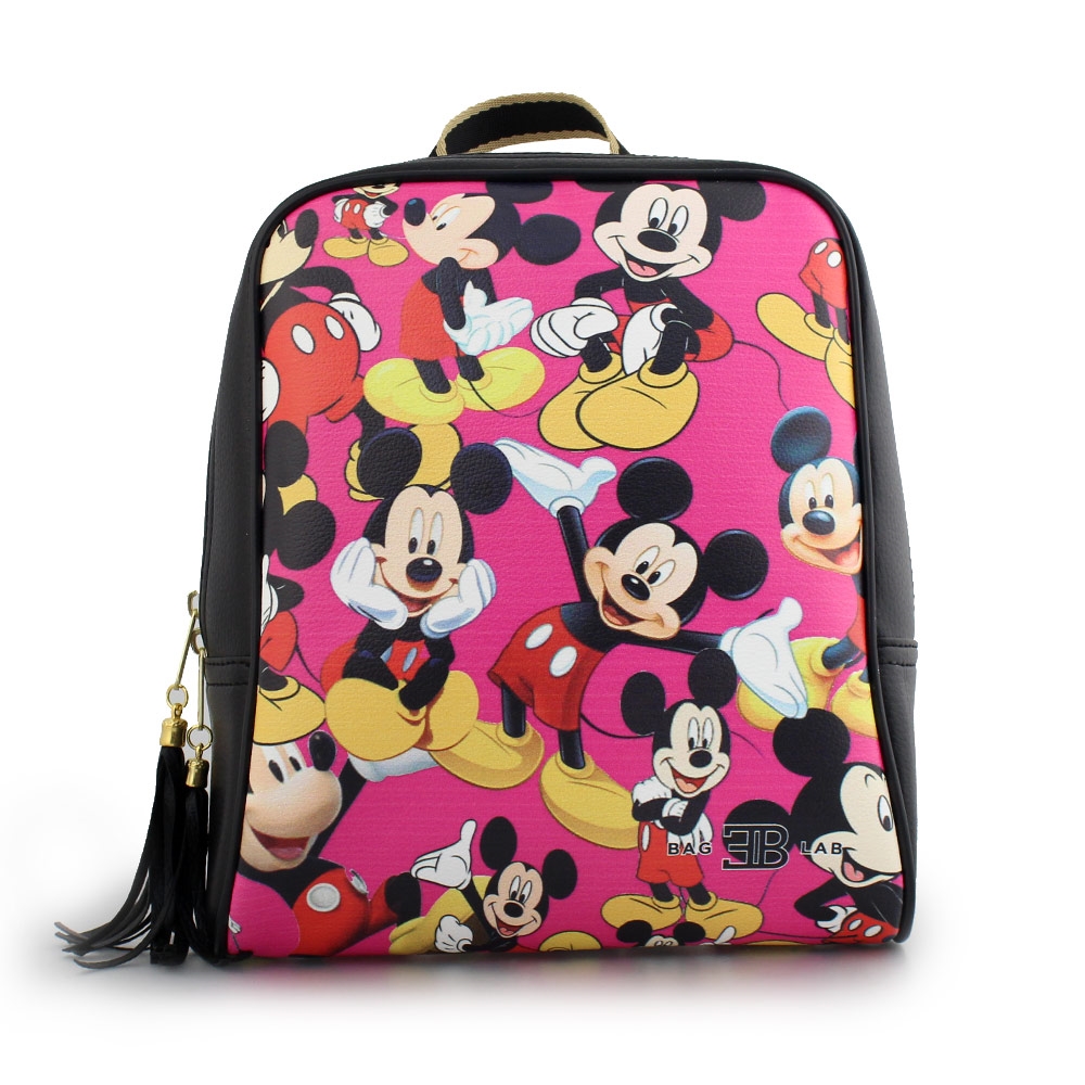 Γυναικεία σακίδια πλάτης με φιγούρες Mickey mouse Μαύρο