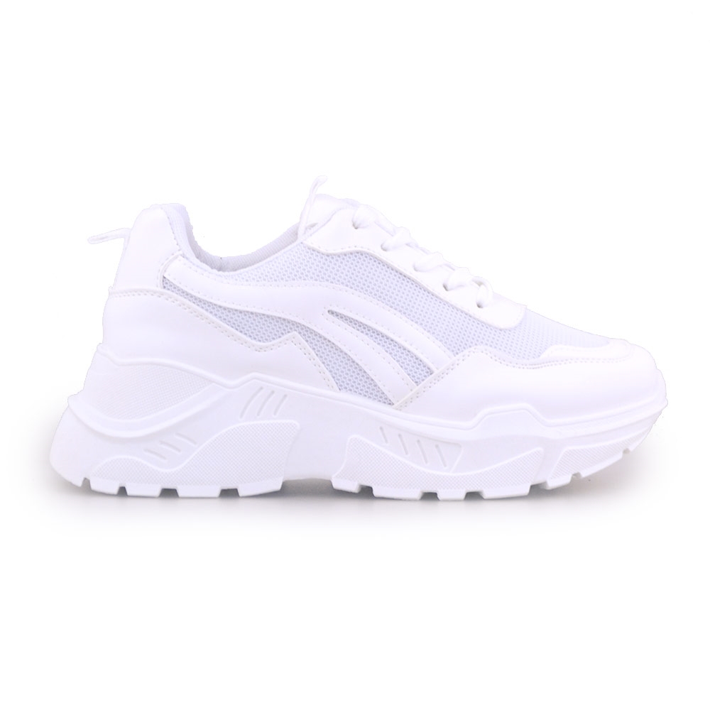 Γυναικεία sneakers μονόχρωμα Λευκό
