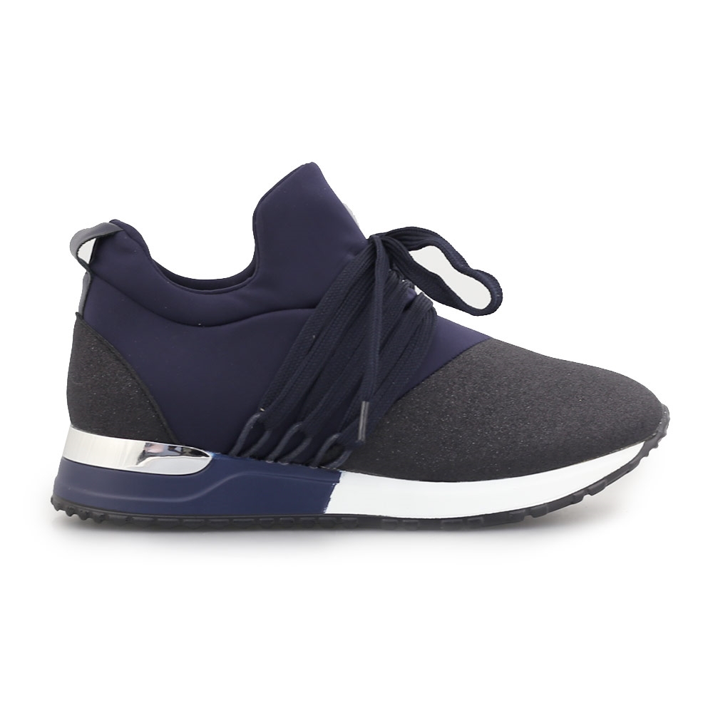 Γυναικεία sneakers με δίχρωμη σόλα Navy