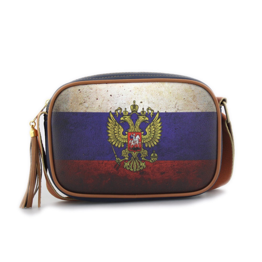 Γυναικείες τσάντες ώμου με print Navy
