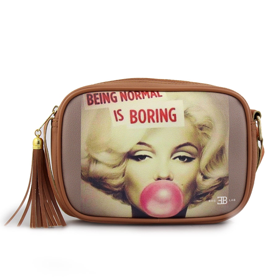 Γυναικείες τσάντες ώμου με print Marilyn Ταμπά