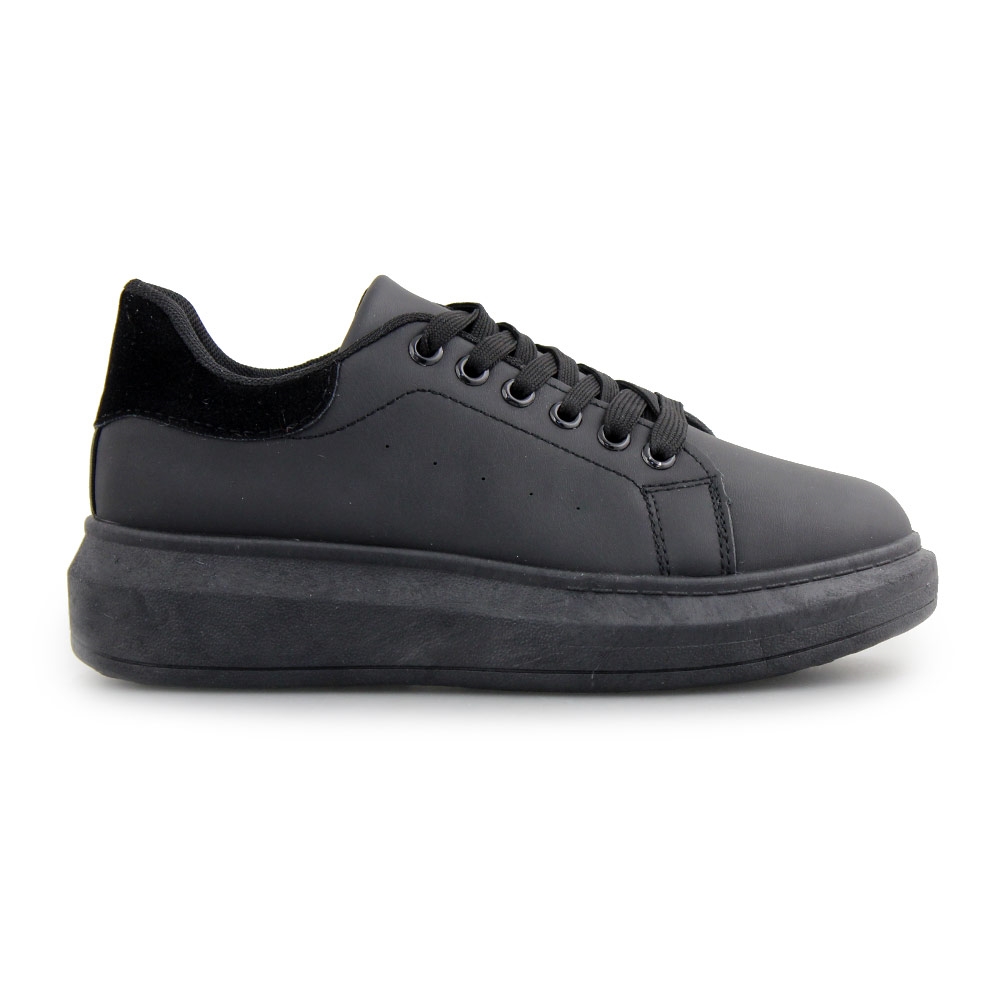 Γυναικεία sneakers μονόχρωμα με λεπτομέρεια Μαύρο