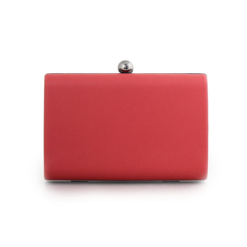 Γυναικείοι φάκελοι clutch με χρυσή λεπτομέρεια Κόκκινο