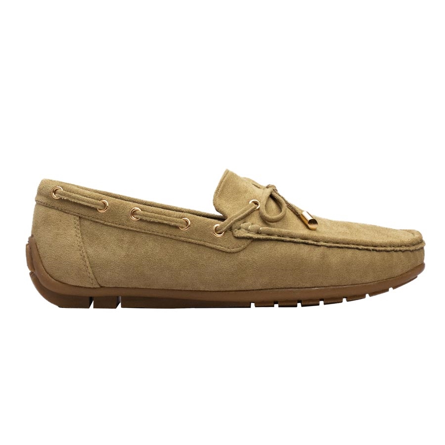 Ανδρικά loafers με διακοσμητικά κορδόνια και χρυσές λεπτομέρειες Πούρο