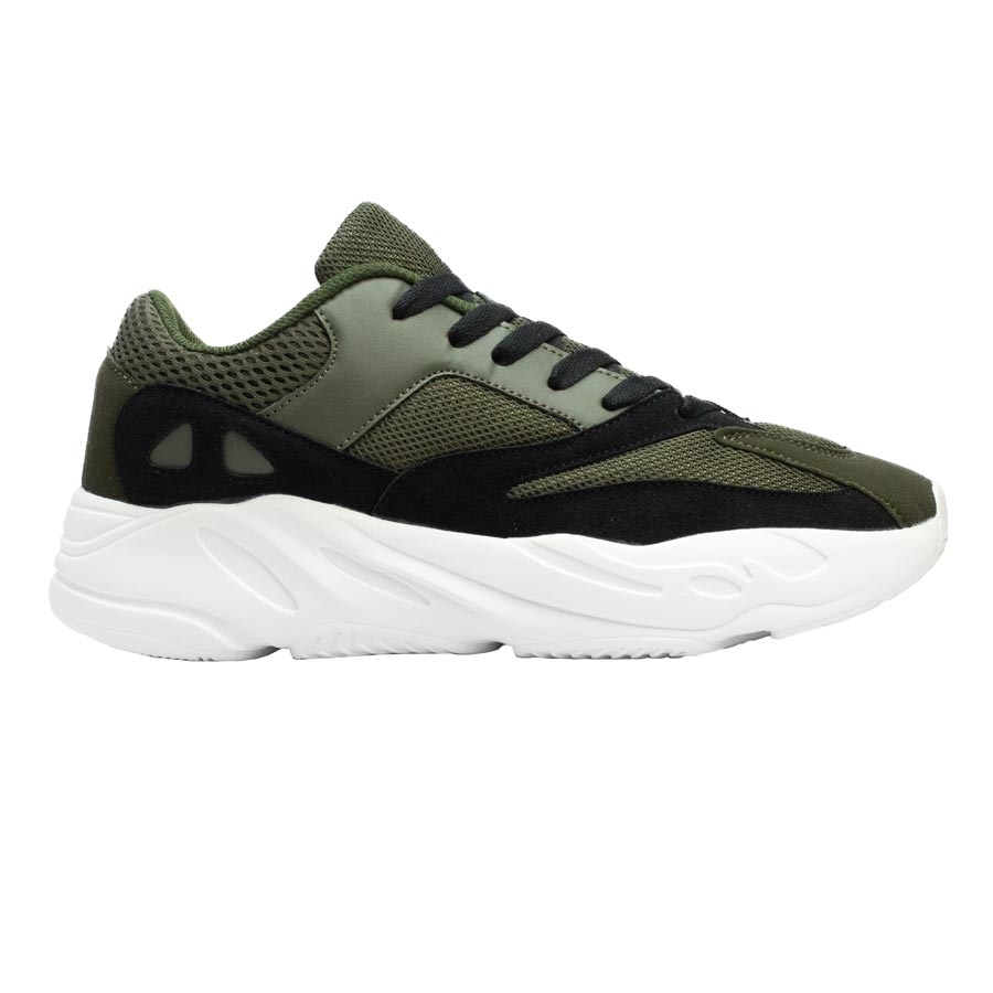 Ανδρικά sneakers με ανάγλυφες λεπτομέρειες Πράσινο/Μαύρο