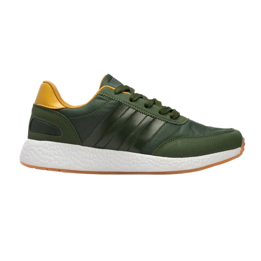 Ανδρικά sneakers με ανάγλυφες λεπτομέρειες Πράσινο