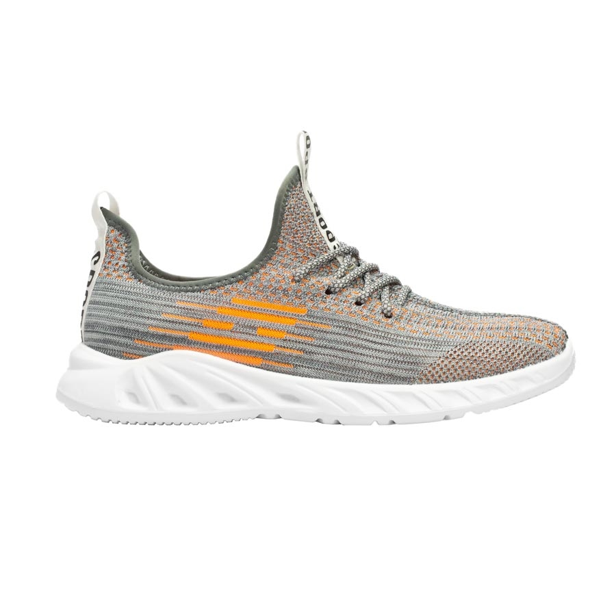 Ανδρικά sneakers με δίχρωμες λεπτομέρειες Λευκό/Γκρι