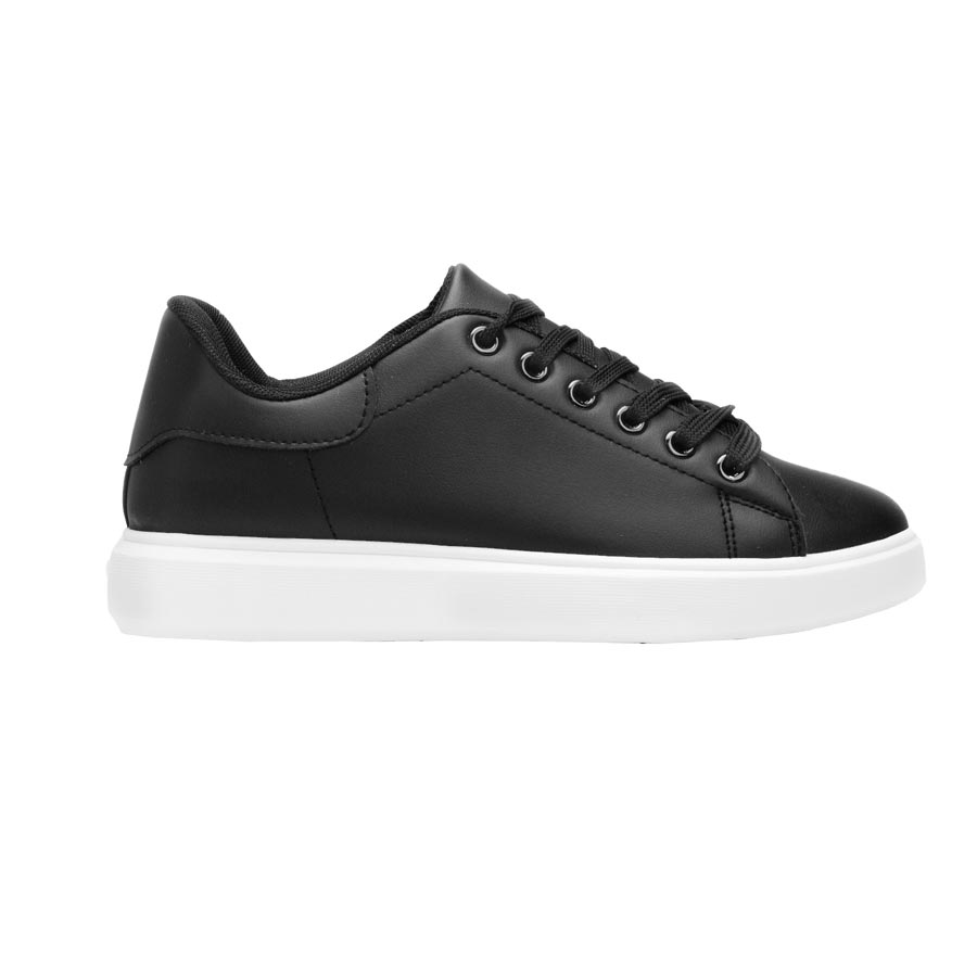 Γυναικεία sneakers μονόχρωμα Μαύρο/Λευκό