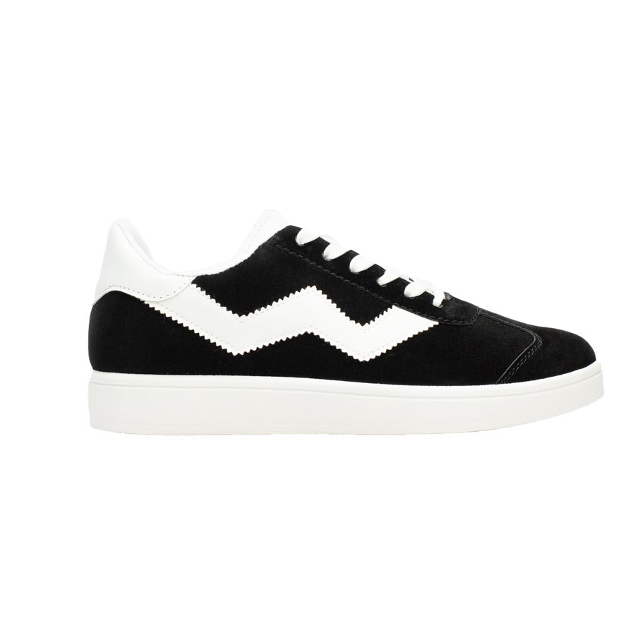 Ανδρικά sneakers με λευκή ρίγα Μαύρο