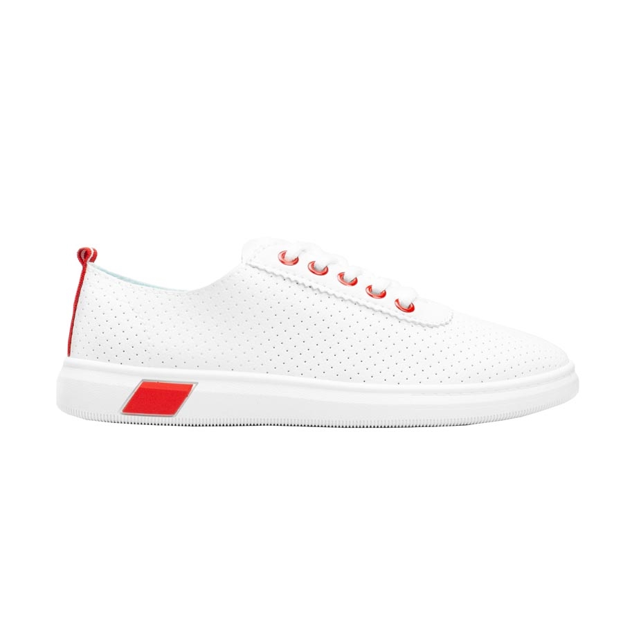 Γυναικεία sneakers με δίχρωμο σχέδιο Λευκό/Κόκκινο