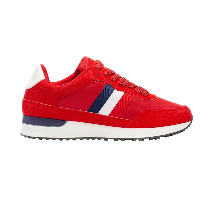 Ανδρικά sneakers με ανάγλυφες λεπτομέρειες Κόκκινο