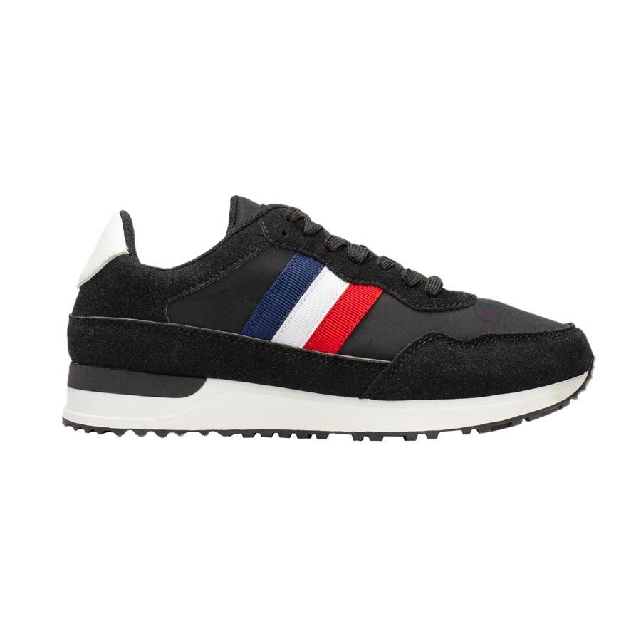 Ανδρικά sneakers με ανάγλυφες λεπτομέρειες Μαύρο