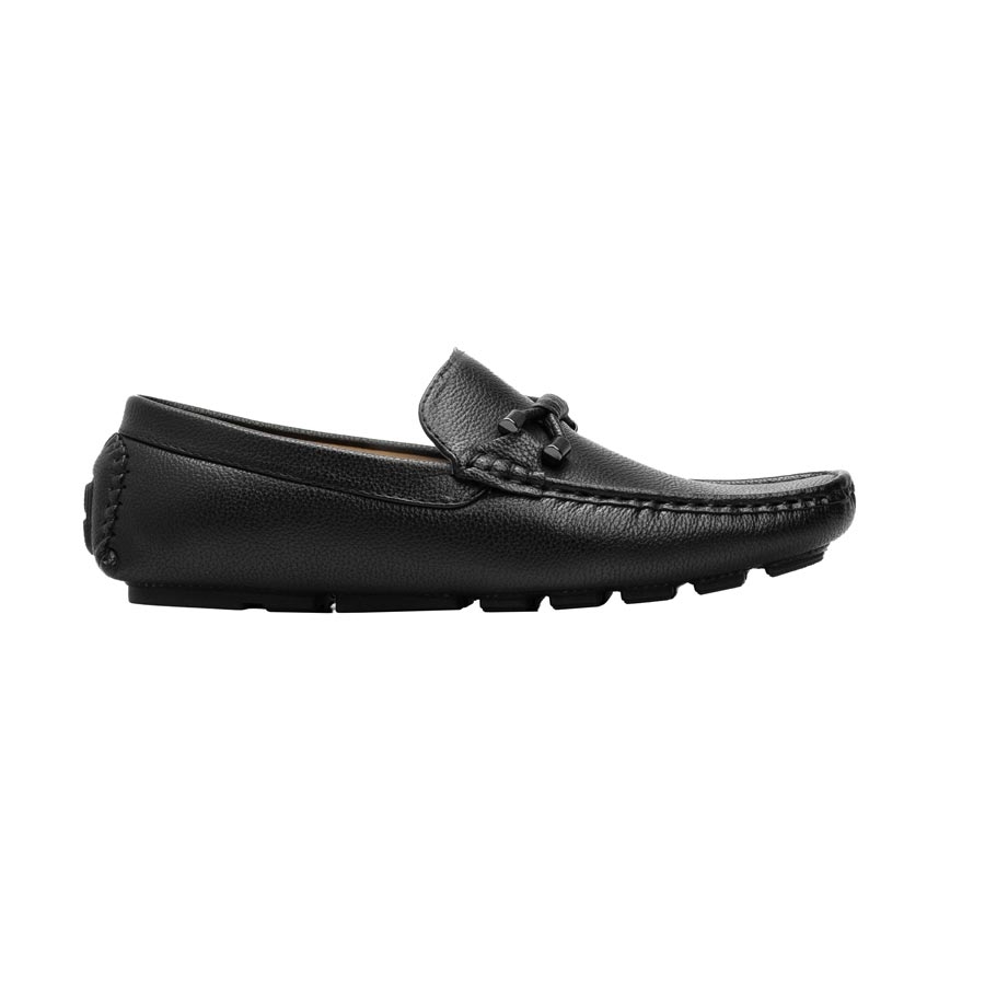 Ανδρικά loafers με μεταλλική λεπτομέρεια Μαύρο