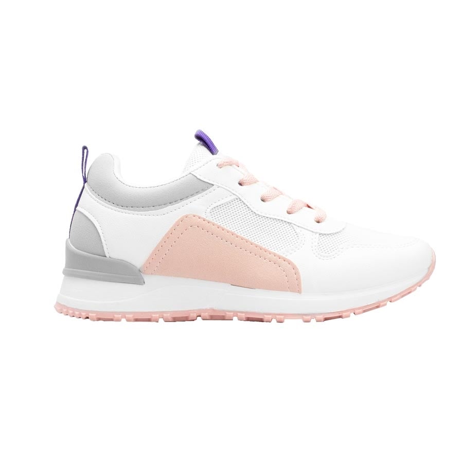 Γυναικεία sneakers με δίχρωμο σχέδιο Λευκό/Ροζ