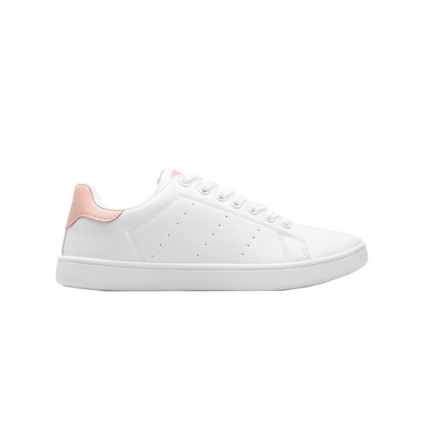 Γυναικεία sneakers σε απλή γραμμή Λευκό/Ροζ