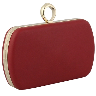 Φάκελοι clutch με κυκλικό μεταλλικό κούμπωμα Μπορντώ μπορντώ