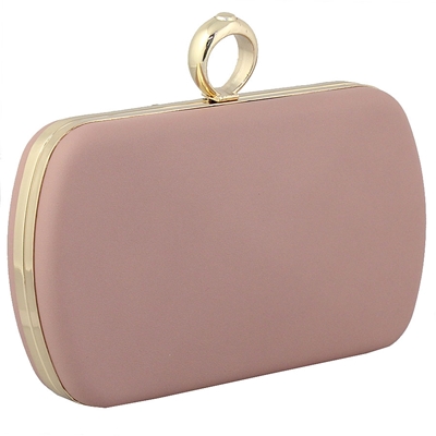 Φάκελοι clutch με κυκλικό μεταλλικό κούμπωμα Ροζ ροζ