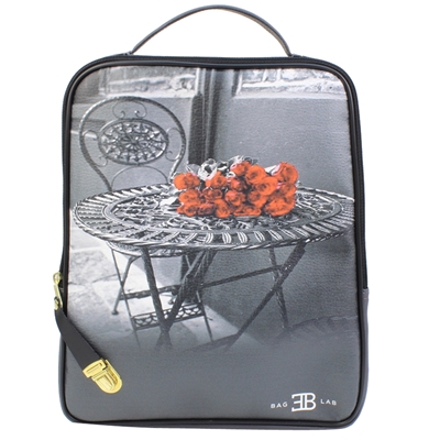 Σακίδια πλάτης με print flowers on a table Γκρι γκρι
